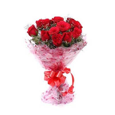 "8 Red Roses Flower Bunch - Click here to View more details about this Product